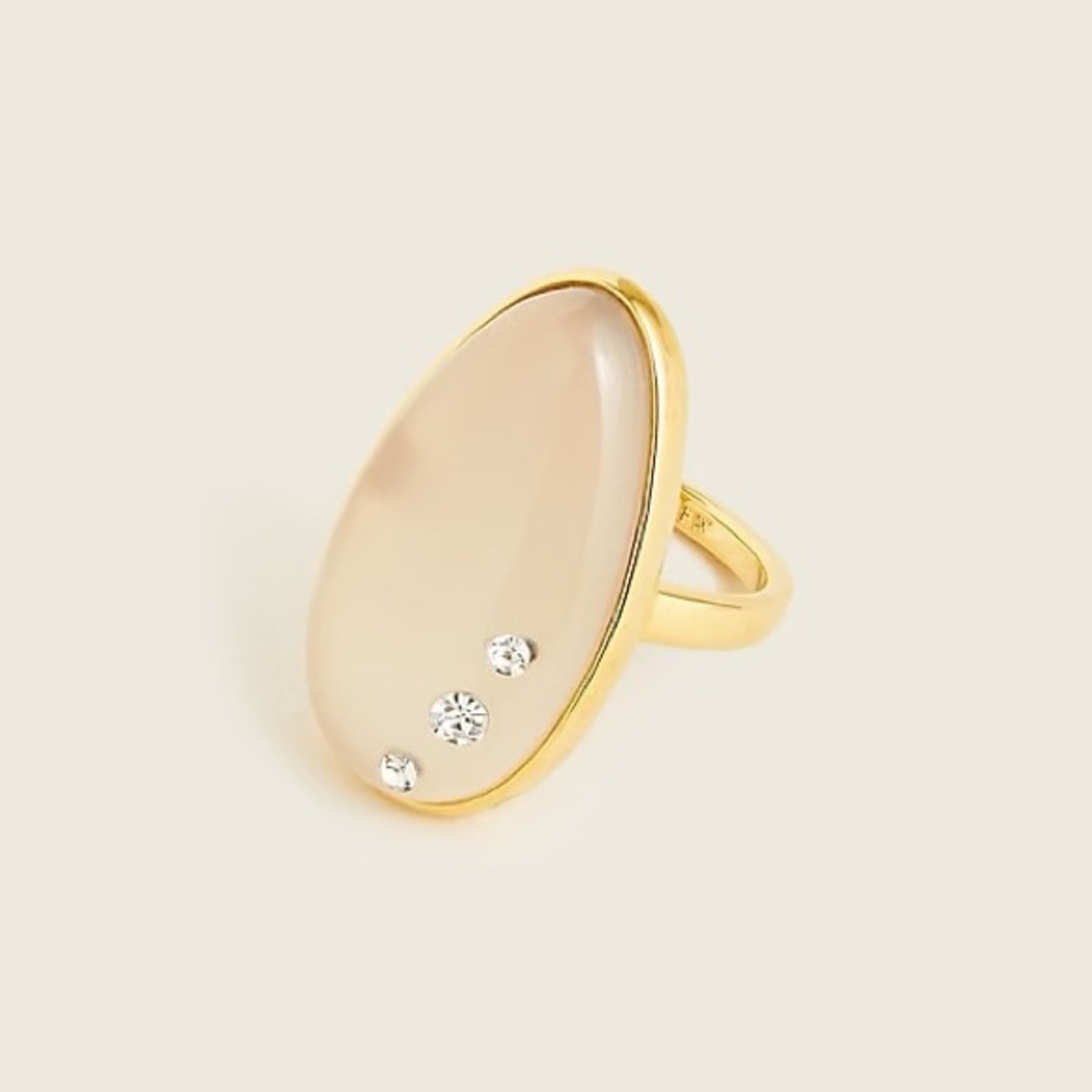 NWT J.Crew  Agate Statement Ring  in Dusty Cloud -Size 6